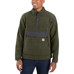 Carhartt RELAXED FIT GREEN FLEECE SNAP FRONT JACKET - NWT - L